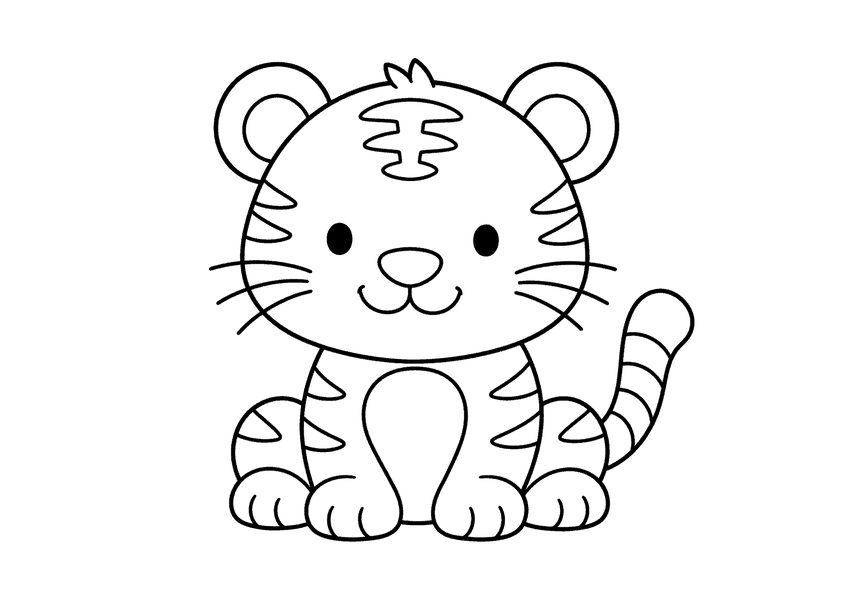 トラの塗り絵