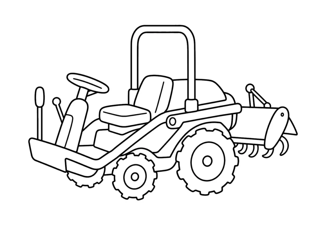 耕うん機の塗り絵
