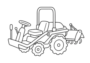 耕うん機の塗り絵