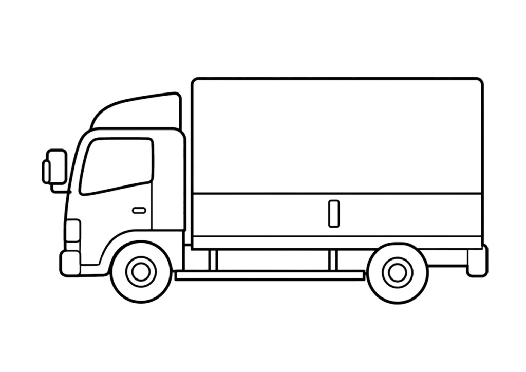 トラックの塗り絵
