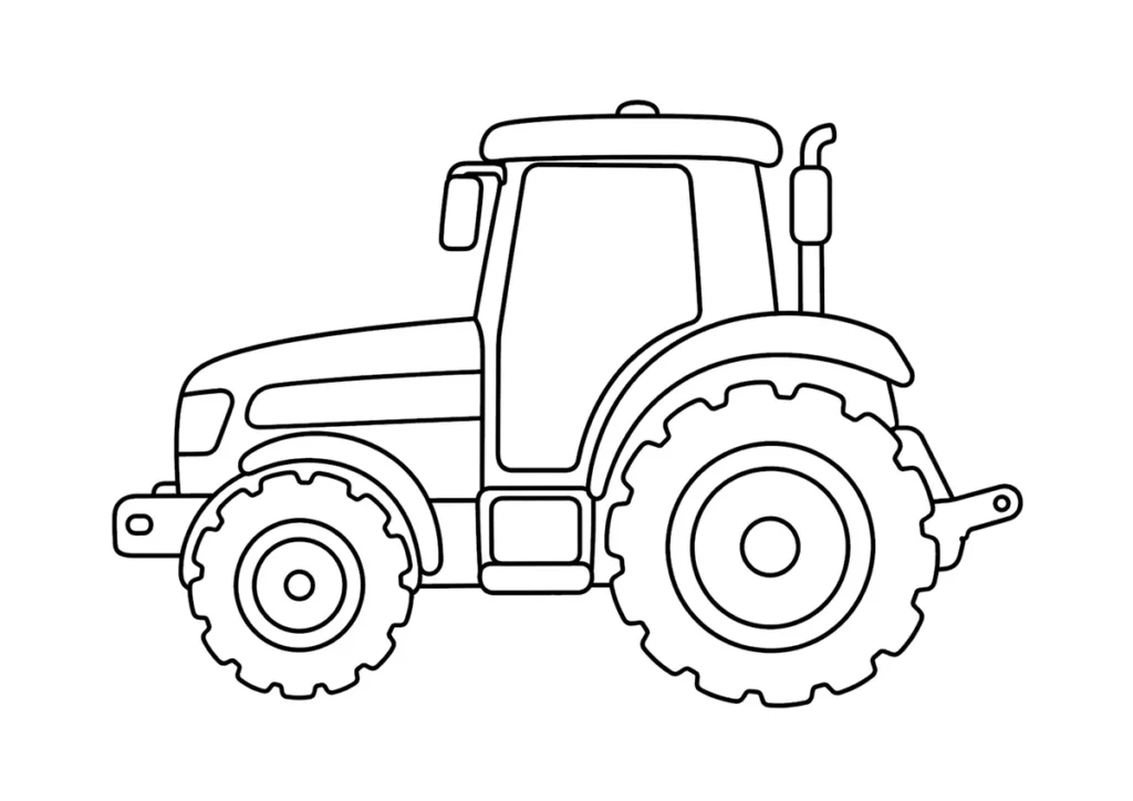 トラクターの塗り絵