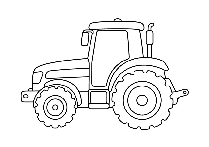 トラクターの塗り絵