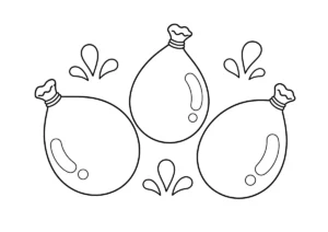 水風船の塗り絵