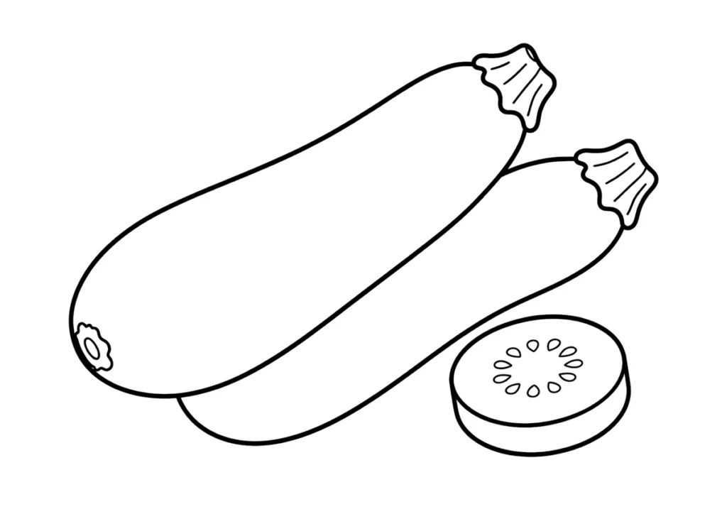 ズッキーニの塗り絵