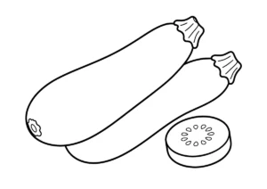 ズッキーニの塗り絵