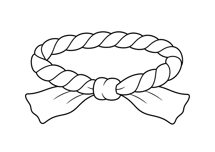 ねじり鉢巻きの塗り絵