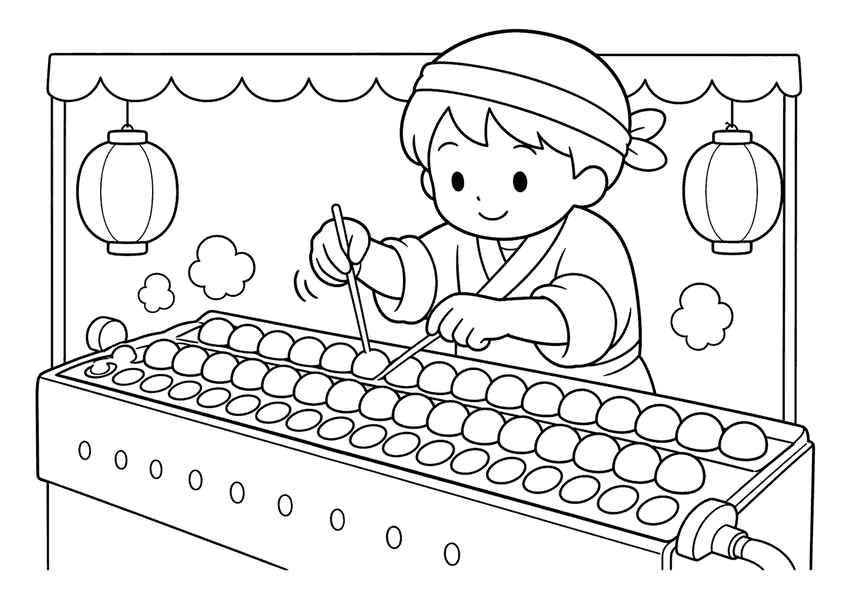 ベビーカステラの塗り絵
