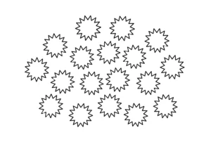 打ち上げ花火「花雷」の塗り絵