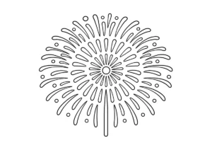 打ち上げ花火「三重芯」の塗り絵