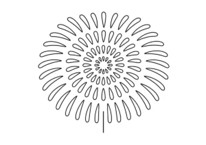 打ち上げ花火「四重芯」の塗り絵