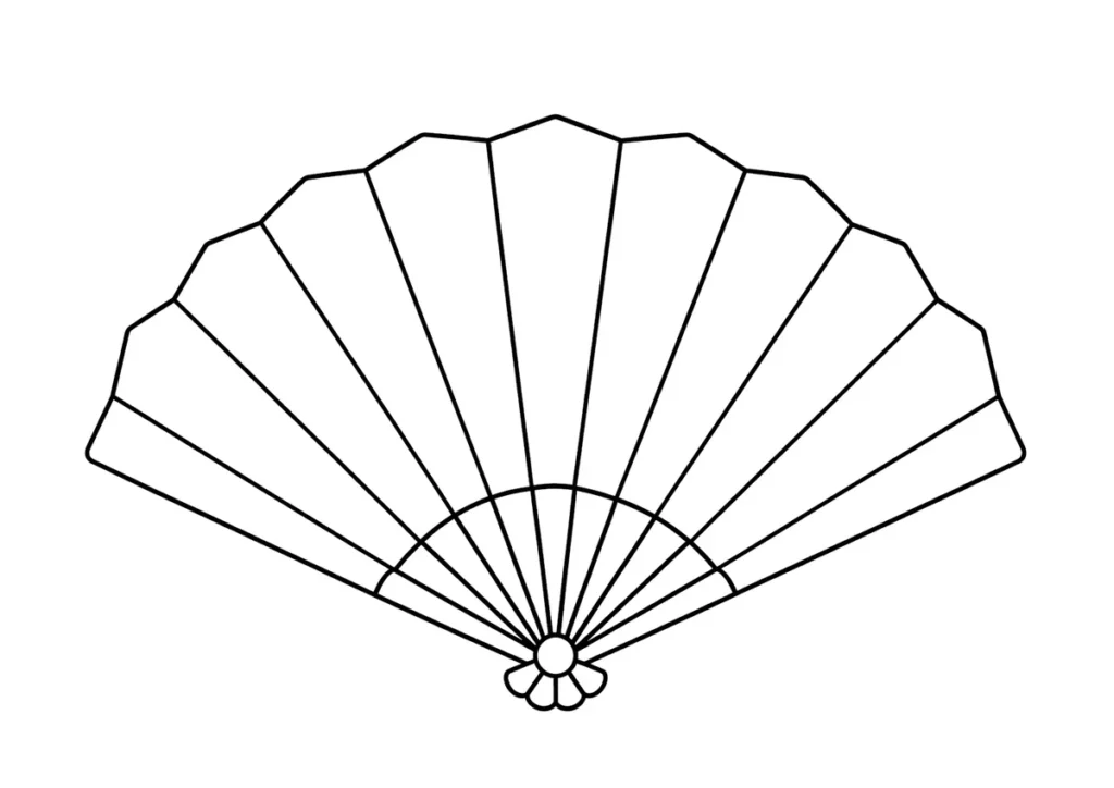 扇子の塗り絵