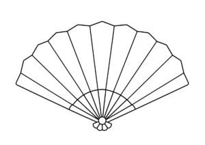 扇子の塗り絵