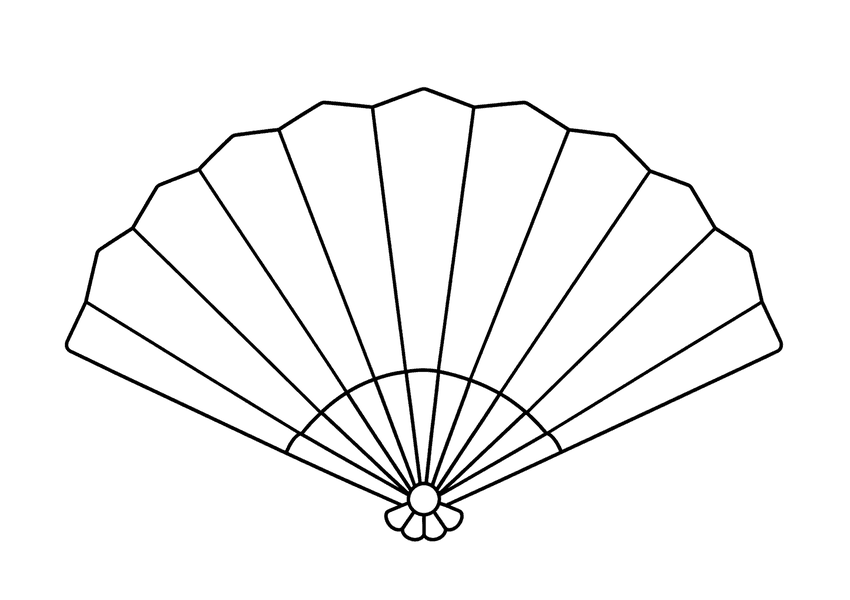 扇子の塗り絵