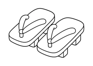 下駄の塗り絵