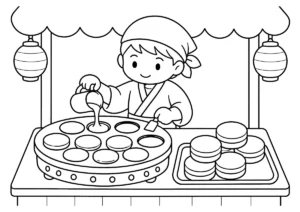 今川焼の塗り絵