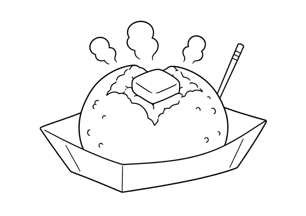 じゃがバターの塗り絵
