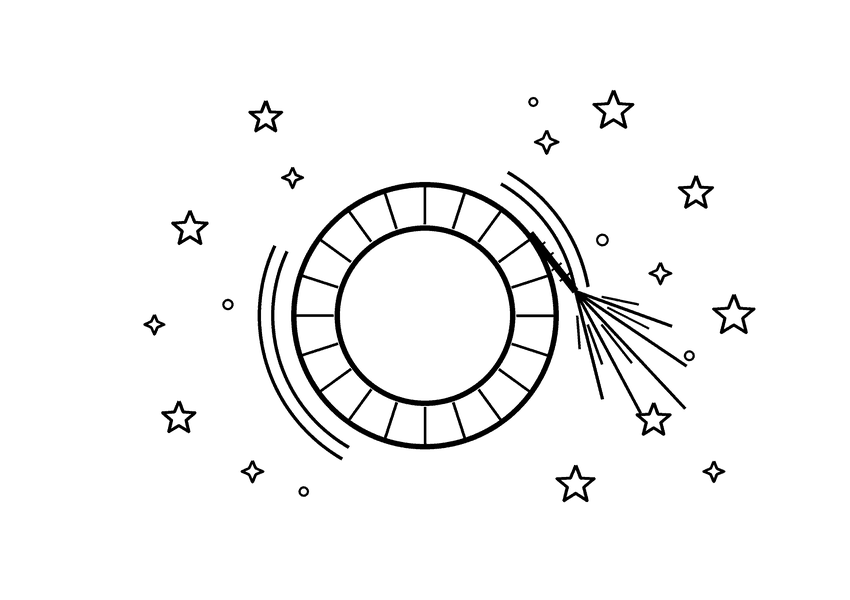 ねずみ花火の塗り絵