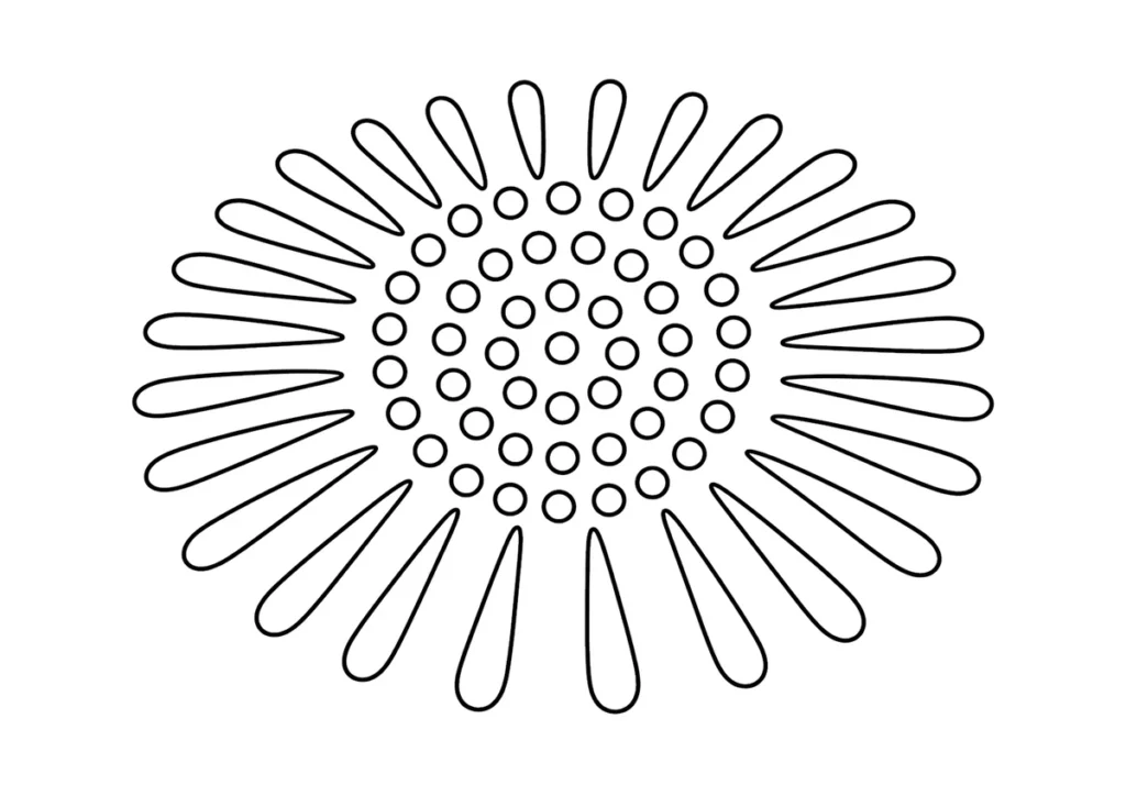 打ち上げ花火「土星」の塗り絵