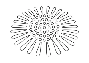 打ち上げ花火「土星」の塗り絵