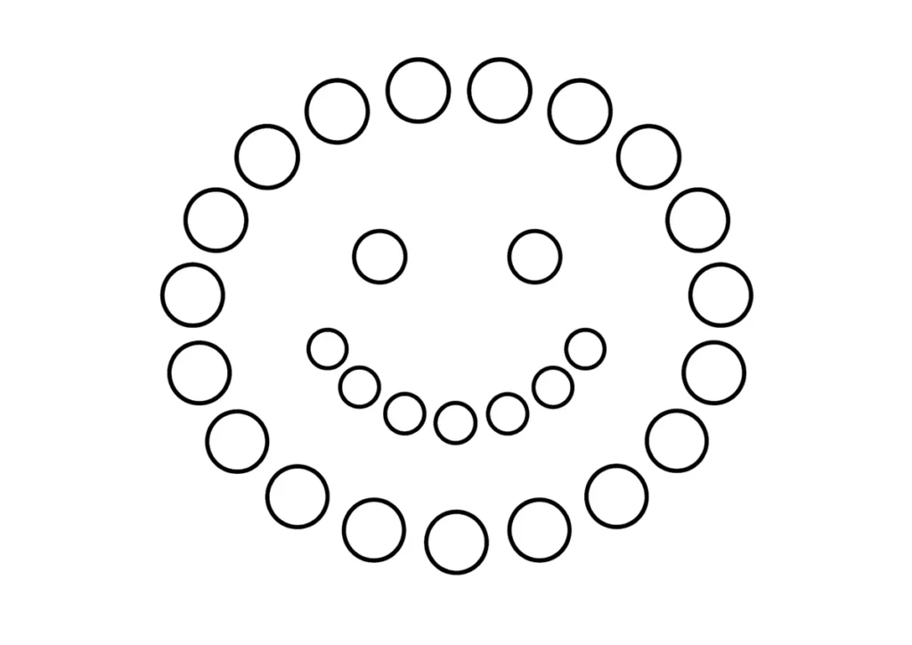 打ち上げ花火「スマイル」の塗り絵