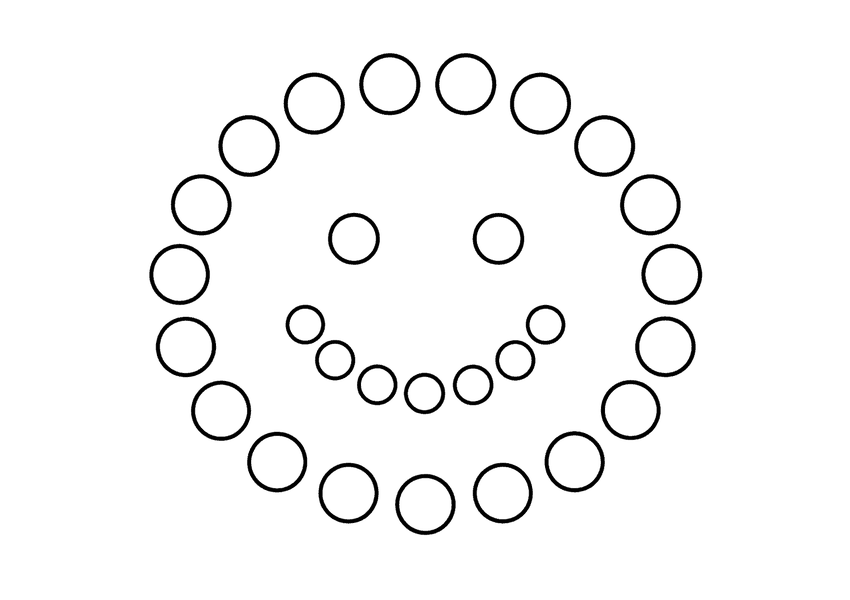 打ち上げ花火「スマイル」の塗り絵