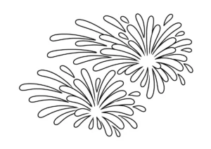 打ち上げ花火「残光」の塗り絵