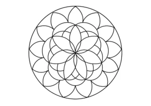 花の曼荼羅の塗り絵