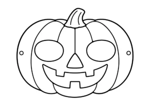 ハロウィンお面「ジャックオーランタン」の塗り絵