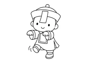 キョンシーの塗り絵