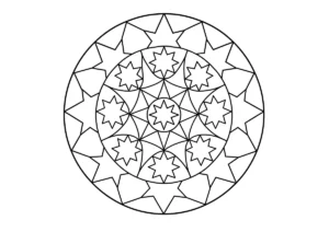 星の曼荼羅の塗り絵