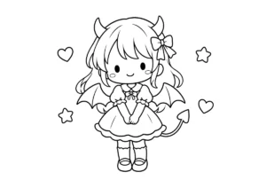 小悪魔の塗り絵