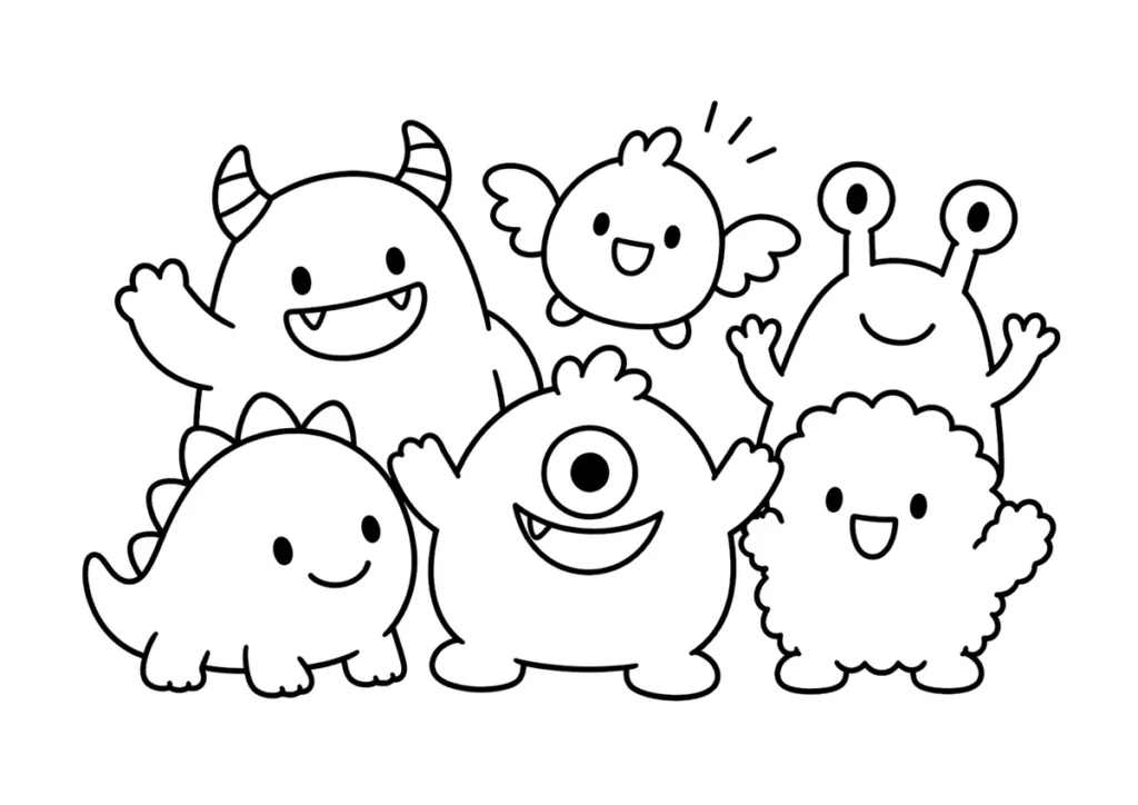 モンスターの塗り絵