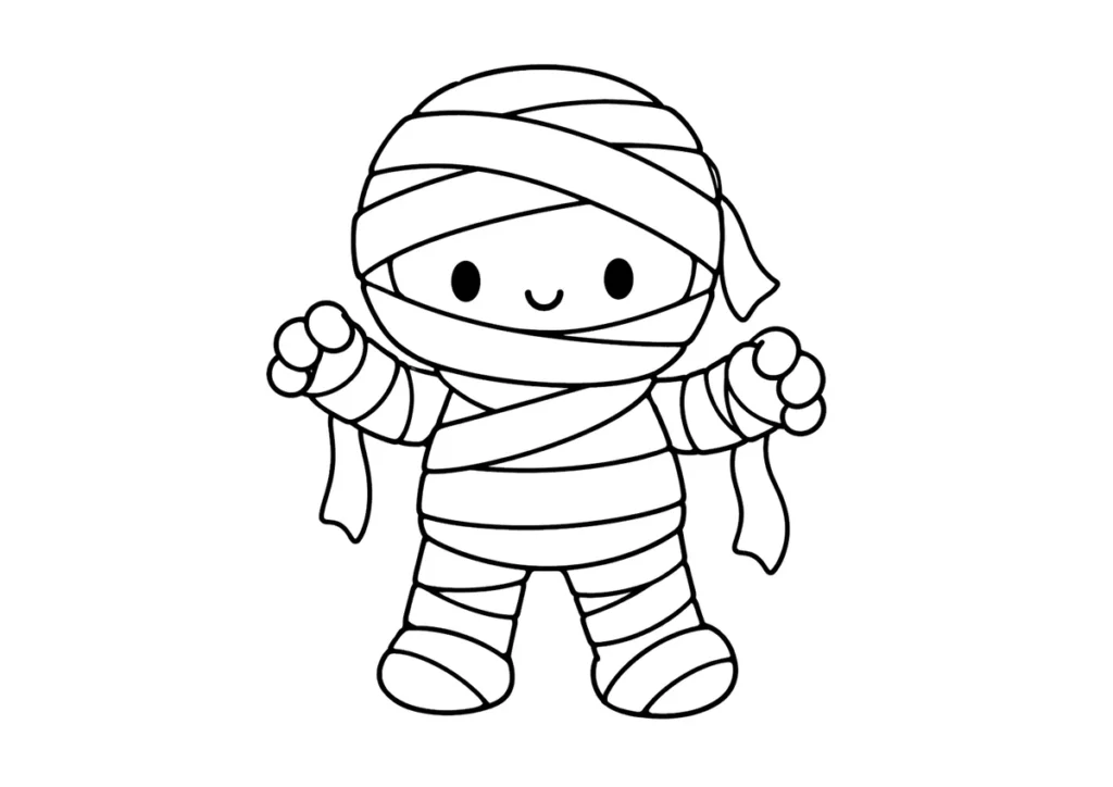 ミイラの塗り絵