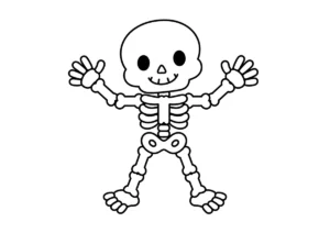 ガイコツの塗り絵