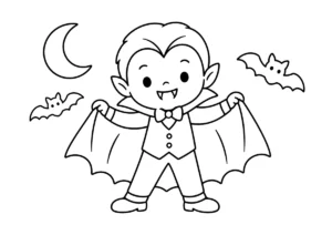 吸血鬼（ヴァンパイア）の塗り絵
