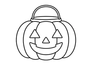 ハロウィンランタンの塗り絵