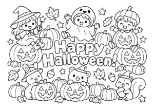 Happy Halloween!７の塗り絵