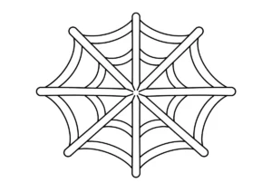 くもの巣の塗り絵